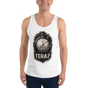 męska koszulka tank top z motywacyjnym napisem TERAZ