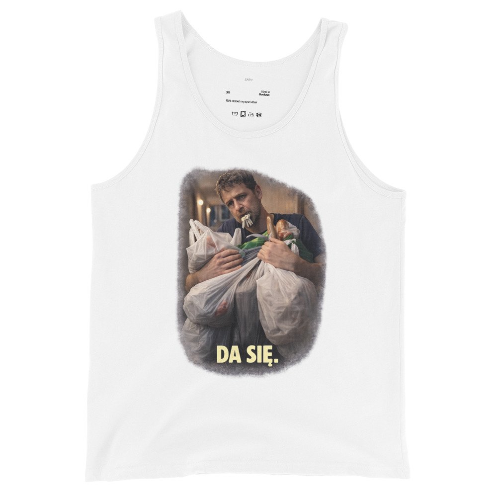 Męska koszulka na ramiączkach „Da się” – motywacyjny tank top o codziennej determinacji| Zarn.pl Męska koszulka na ramiączkach „Da się” – motywacyjny tank top o codziennej determinacji - obrazek 4
