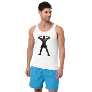 sportowa koszulka tank top z kulturystą