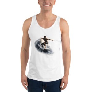 sportowa koszulka tank top z surferem