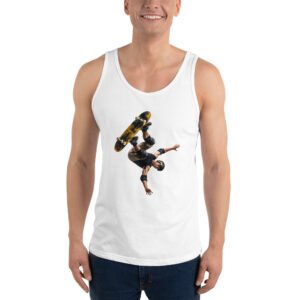 sportowa koszulka tank top ze skaterem