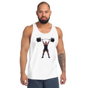 sportowa koszulka tank top z ciężarowcem