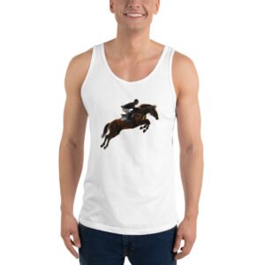 sportowa koszulka tank top z jeźdźcem na koniu