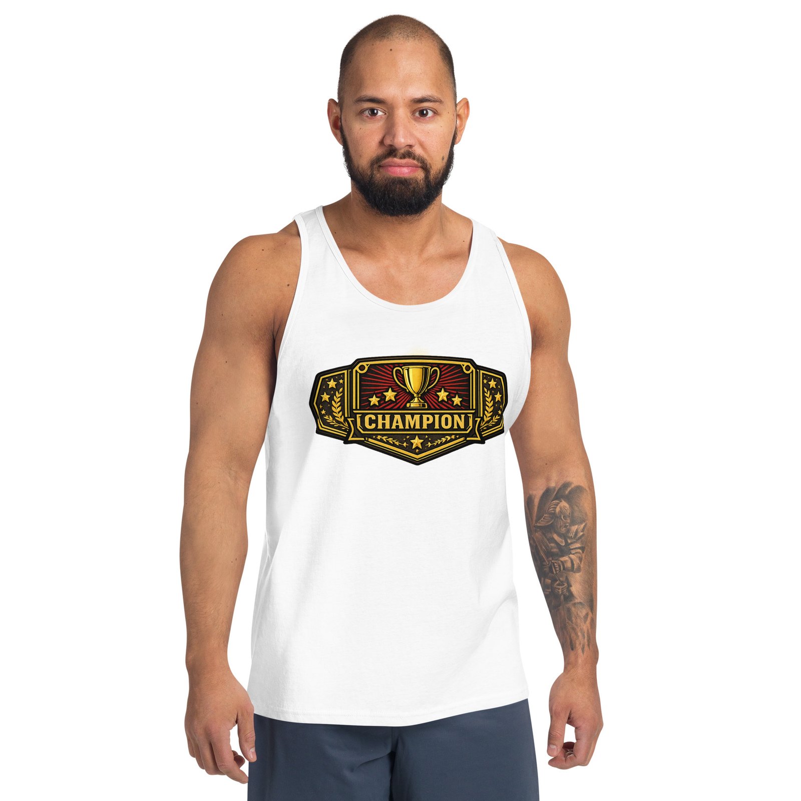 Męska koszulka na ramiączkach „Champion Belt” – tank top z pasem mistrzowskim| Zarn.pl Męska koszulka na ramiączkach „Champion Belt” – tank top z pasem mistrzowskim - obrazek 9