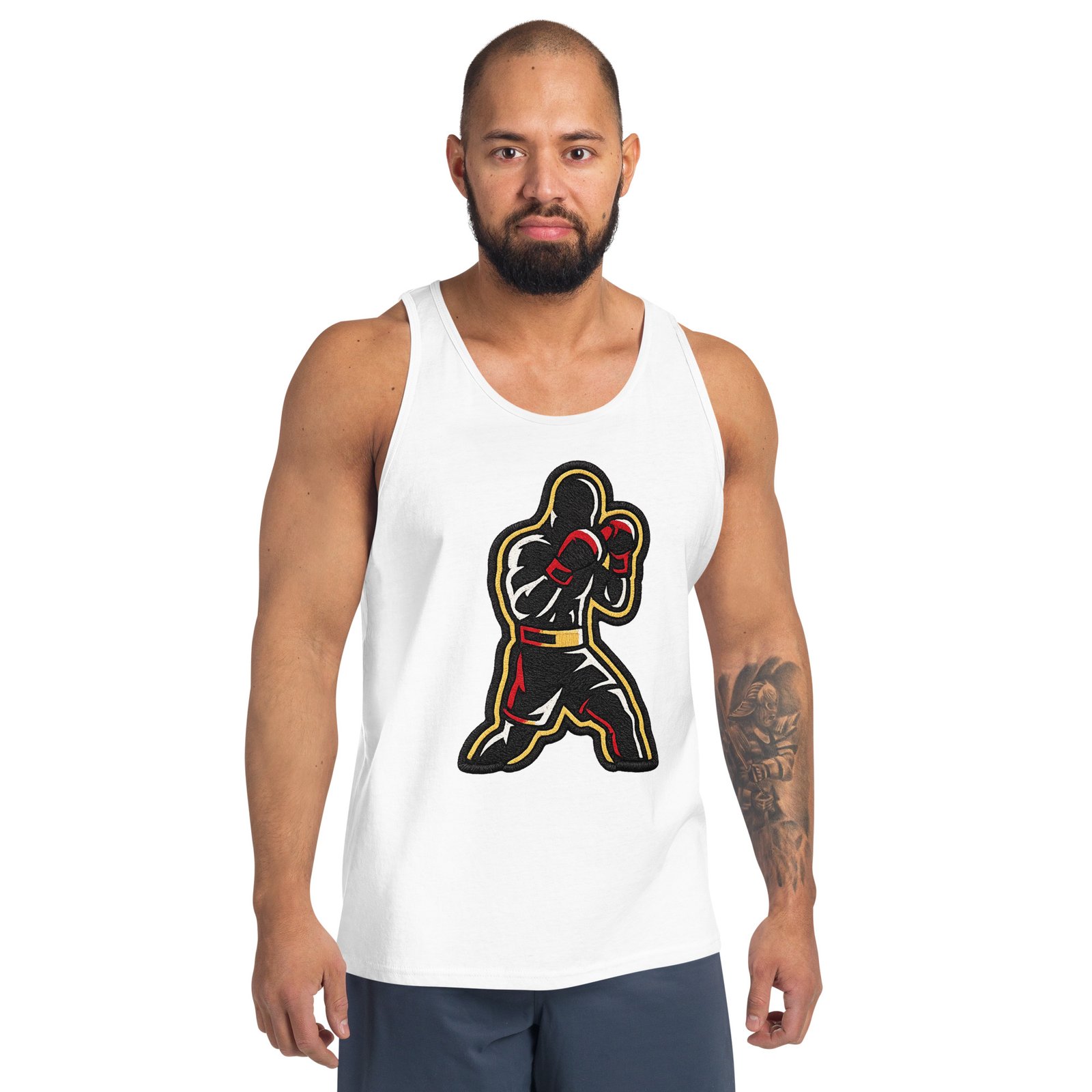 Męska koszulka na ramiączkach „Boxer Fight” – sportowy tank top z bokserem| Zarn.pl Męska koszulka na ramiączkach „Boxer Fight” – sportowy tank top z bokserem - obrazek 9
