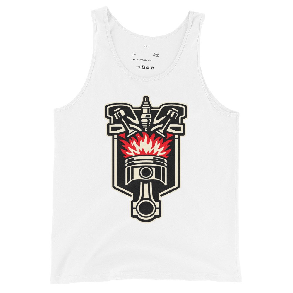 Męska koszulka na ramiączkach „Engine Power” – tank top motoryzacyjny z tłokiem silnika| Zarn.pl Męska koszulka na ramiączkach „Engine Power” – tank top motoryzacyjny z tłokiem silnika - obrazek 4