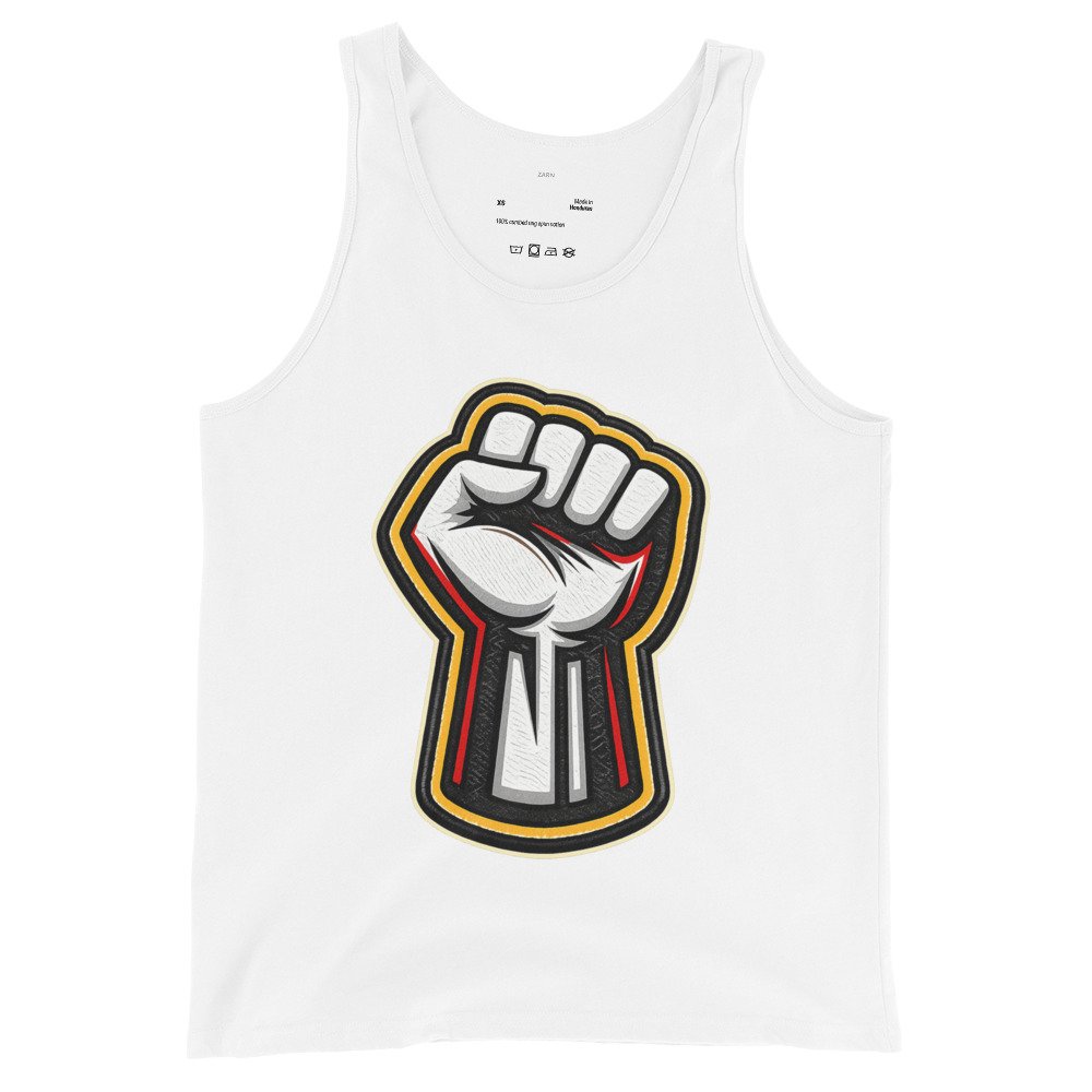 Męska koszulka na ramiączkach „Power Fist” – tank top z zaciśniętą pięścią| Zarn.pl Męska koszulka na ramiączkach „Power Fist” – tank top z zaciśniętą pięścią - obrazek 4