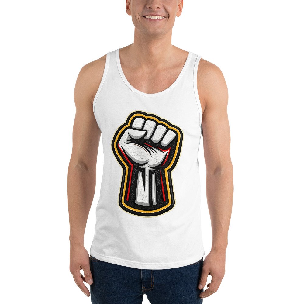 Męska koszulka na ramiączkach „Power Fist” – tank top z zaciśniętą pięścią| Zarn.pl Męska koszulka na ramiączkach „Power Fist” – tank top z zaciśniętą pięścią - obrazek 8