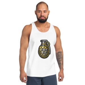 męska koszulka na ramiączkach z grafiką granatu