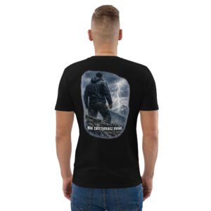 koszulka męska z survivalowym nadrukiem motywacyjnym