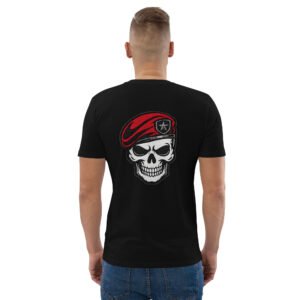koszulka militarna czaszka w czerwonym berecie
