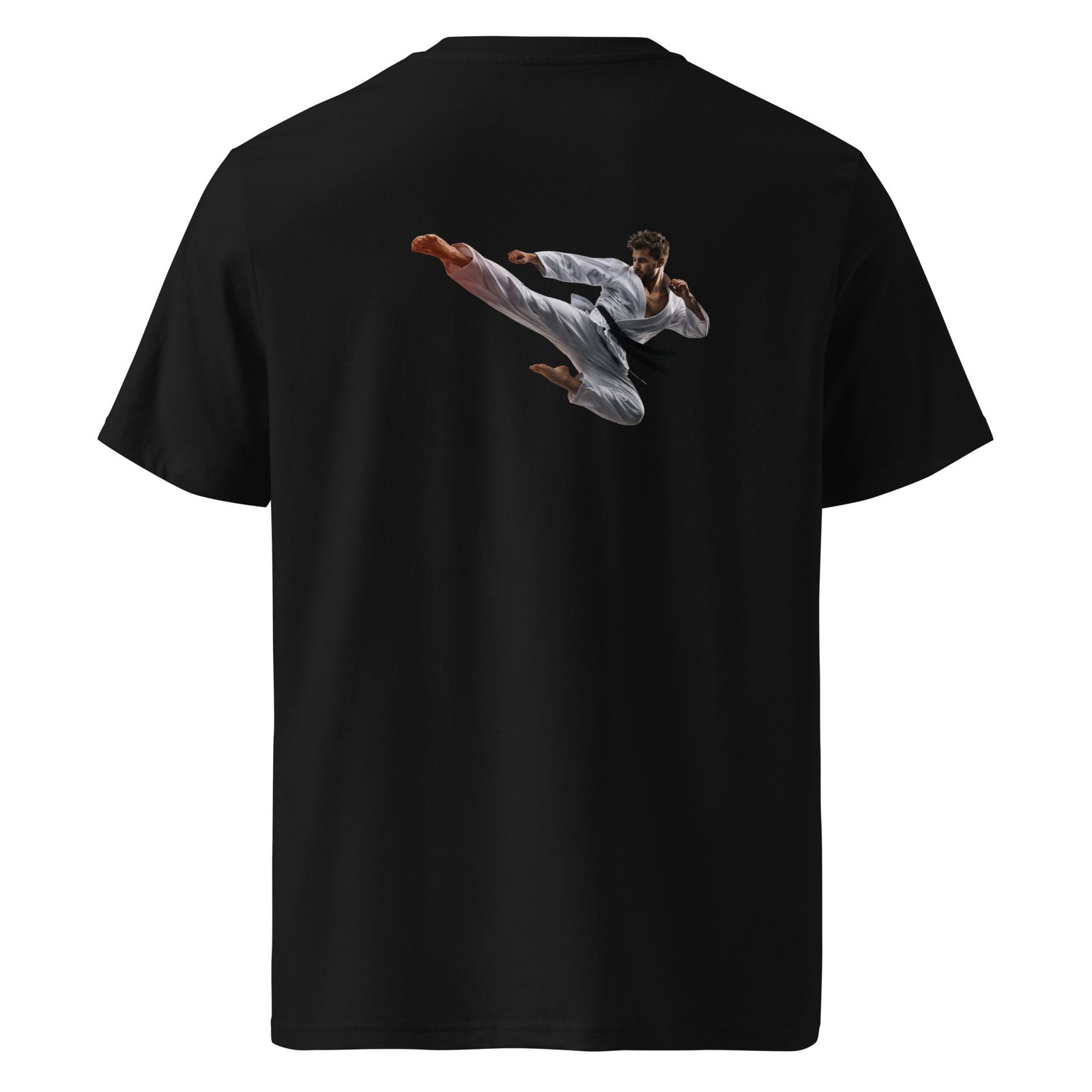 Koszulka Karate „Flying Kick” – koszulka karate z zawodnikiem wykonującym kopnięcie| Zarn.pl Koszulka Karate „Flying Kick” – koszulka karate z zawodnikiem wykonującym kopnięcie - obrazek 2