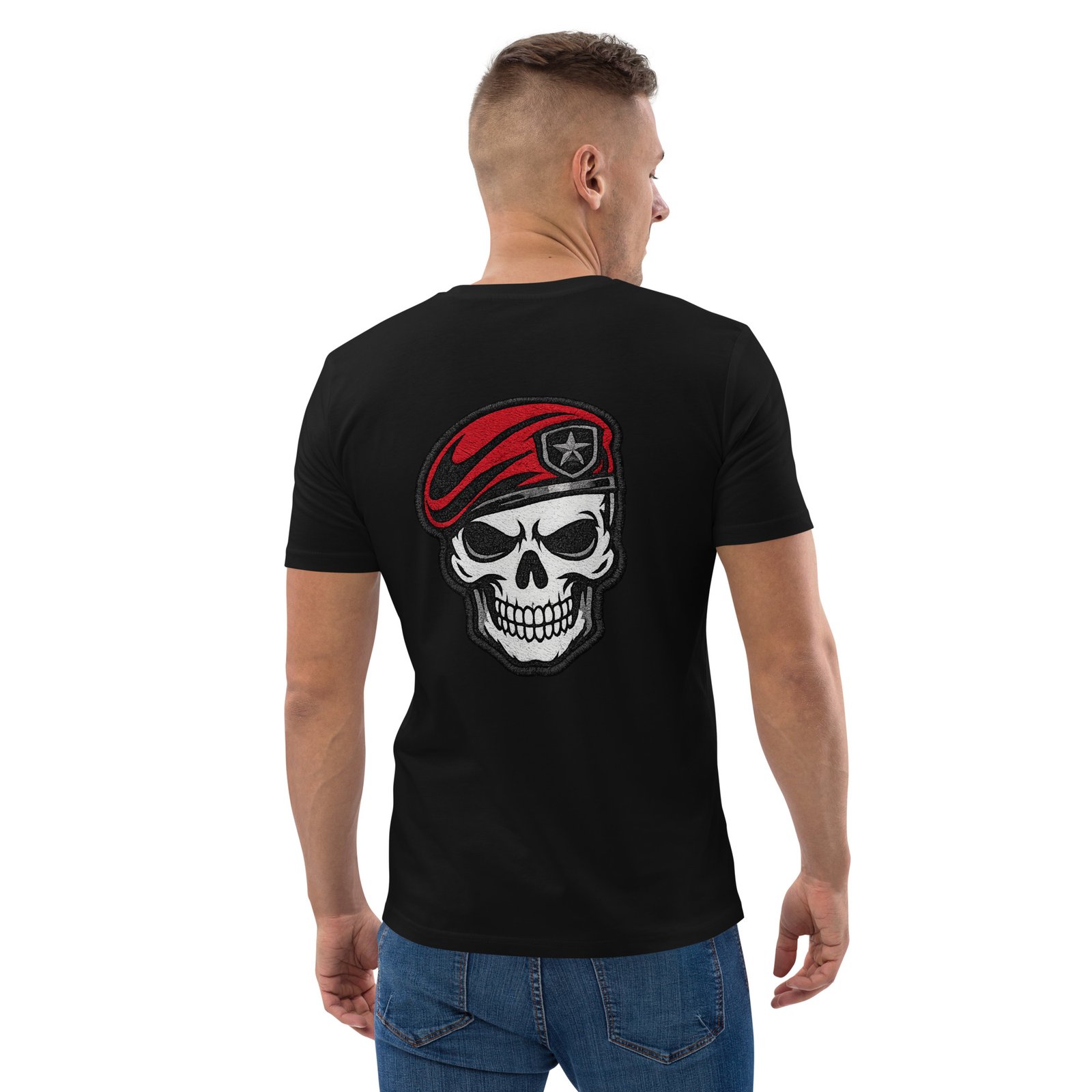 Koszulka militarna czaszka w czerwonym berecie – koszulka wojskowa streetwear| Zarn.pl Koszulka militarna czaszka w czerwonym berecie – koszulka wojskowa streetwear - obrazek 17