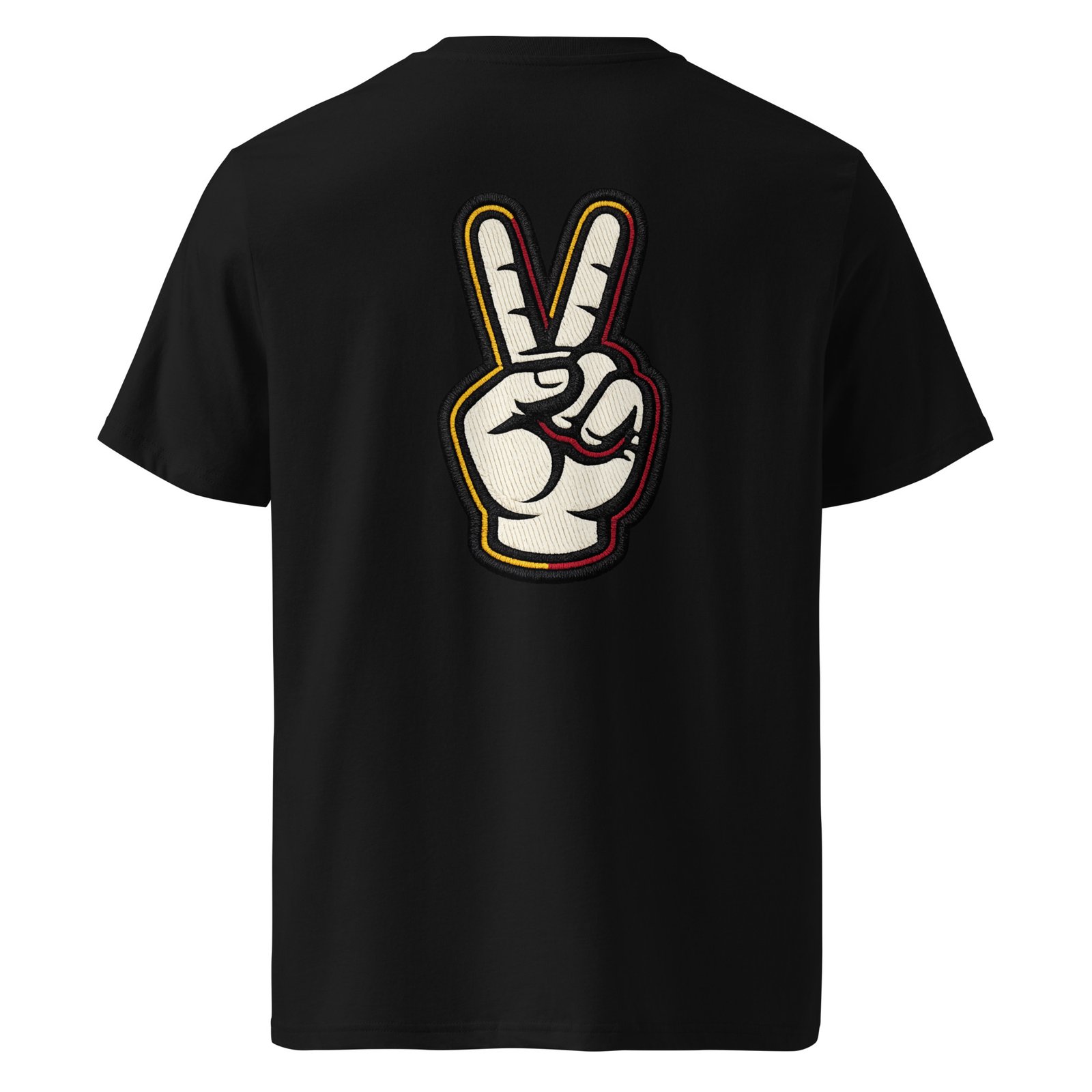 Koszulka męska „Peace Hand Retro” – koszulka z dłonią pokazującą znak pokoju| Zarn.pl Koszulka męska „Peace Hand Retro” – koszulka z dłonią pokazującą znak pokoju - obrazek 2