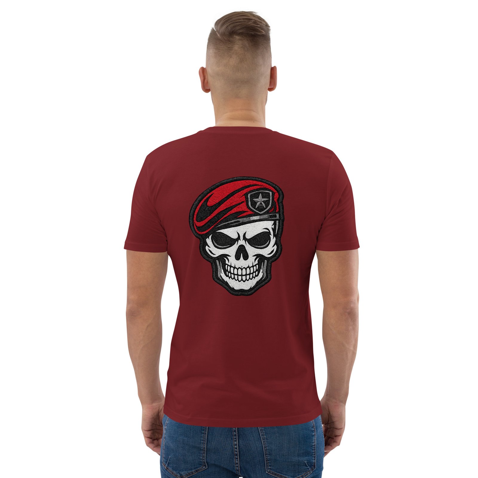 Koszulka militarna czaszka w czerwonym berecie – koszulka wojskowa streetwear| Zarn.pl Koszulka militarna czaszka w czerwonym berecie – koszulka wojskowa streetwear - obrazek 23