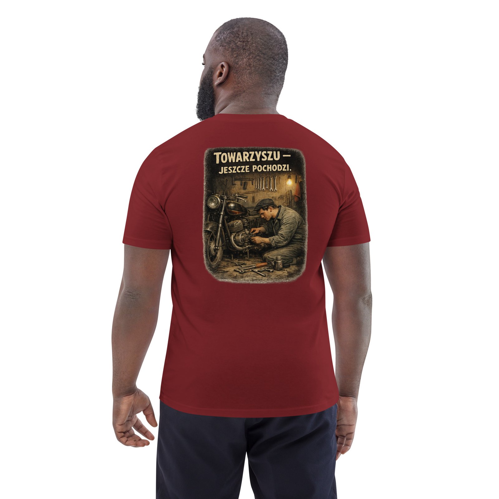 Koszulka „Towarzyszu – Jeszcze Pochodzi” Motocykl PRL Vintage| Zarn.pl Koszulka „Towarzyszu – Jeszcze Pochodzi” Motocykl PRL Vintage - obrazek 13