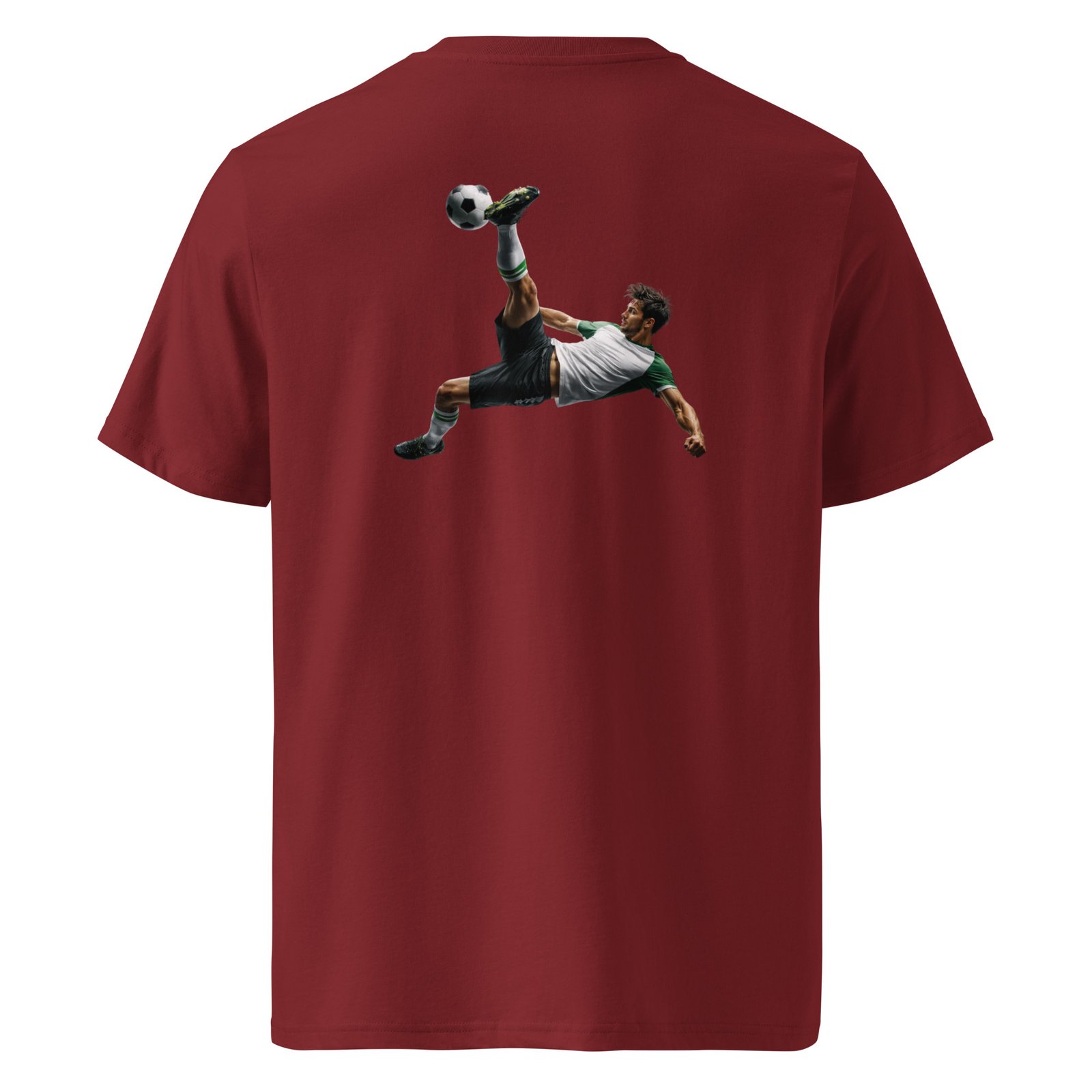 Koszulka piłkarska męska „Bicycle Kick” – koszulka z piłkarzem wykonującym przewrotkę| Zarn.pl Koszulka piłkarska męska „Bicycle Kick” – koszulka z piłkarzem wykonującym przewrotkę - obrazek 4