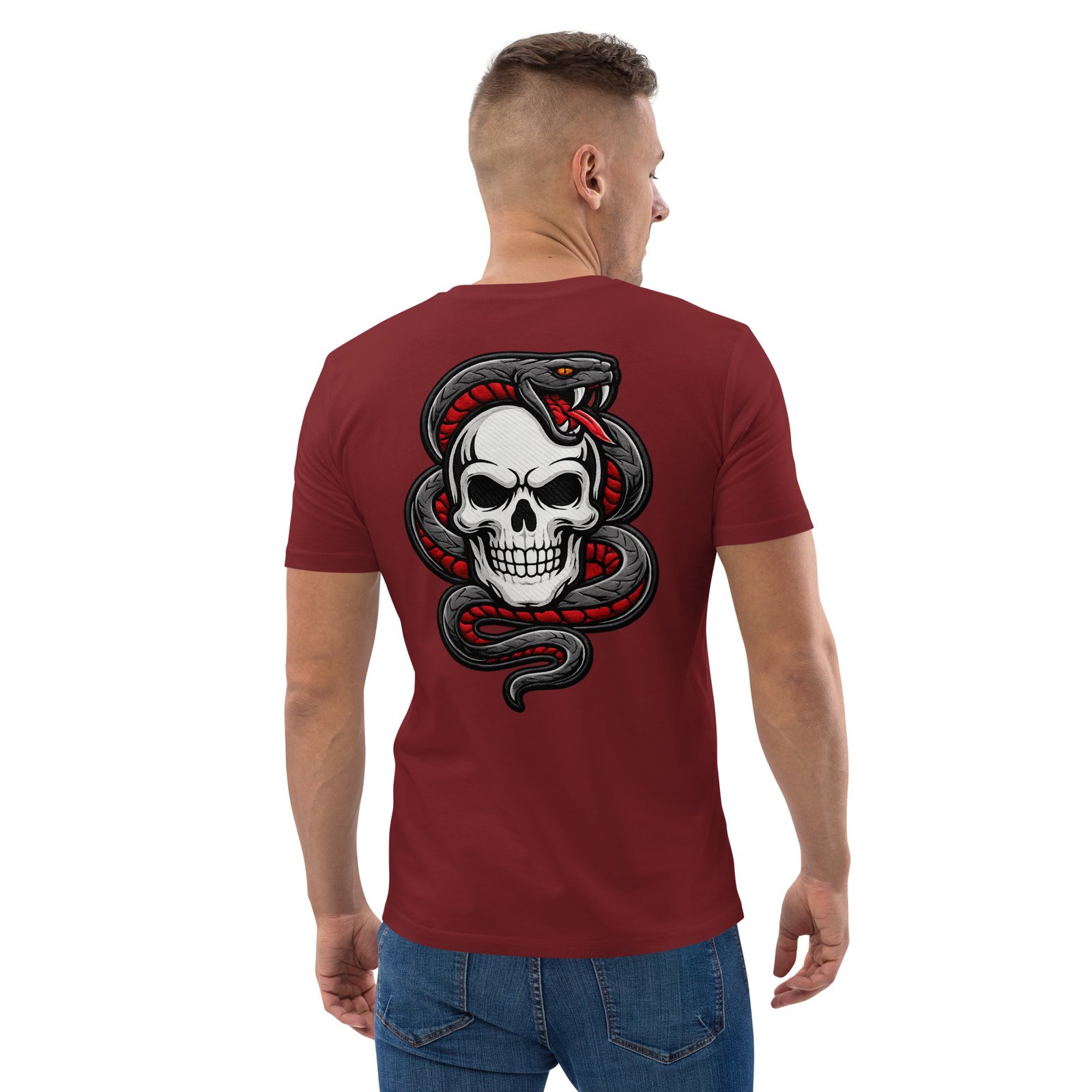 Męska koszulka „Snake Skull” – koszulka męska z czaszką i wężem| Zarn.pl Męska koszulka „Snake Skull” – koszulka męska z czaszką i wężem - obrazek 19