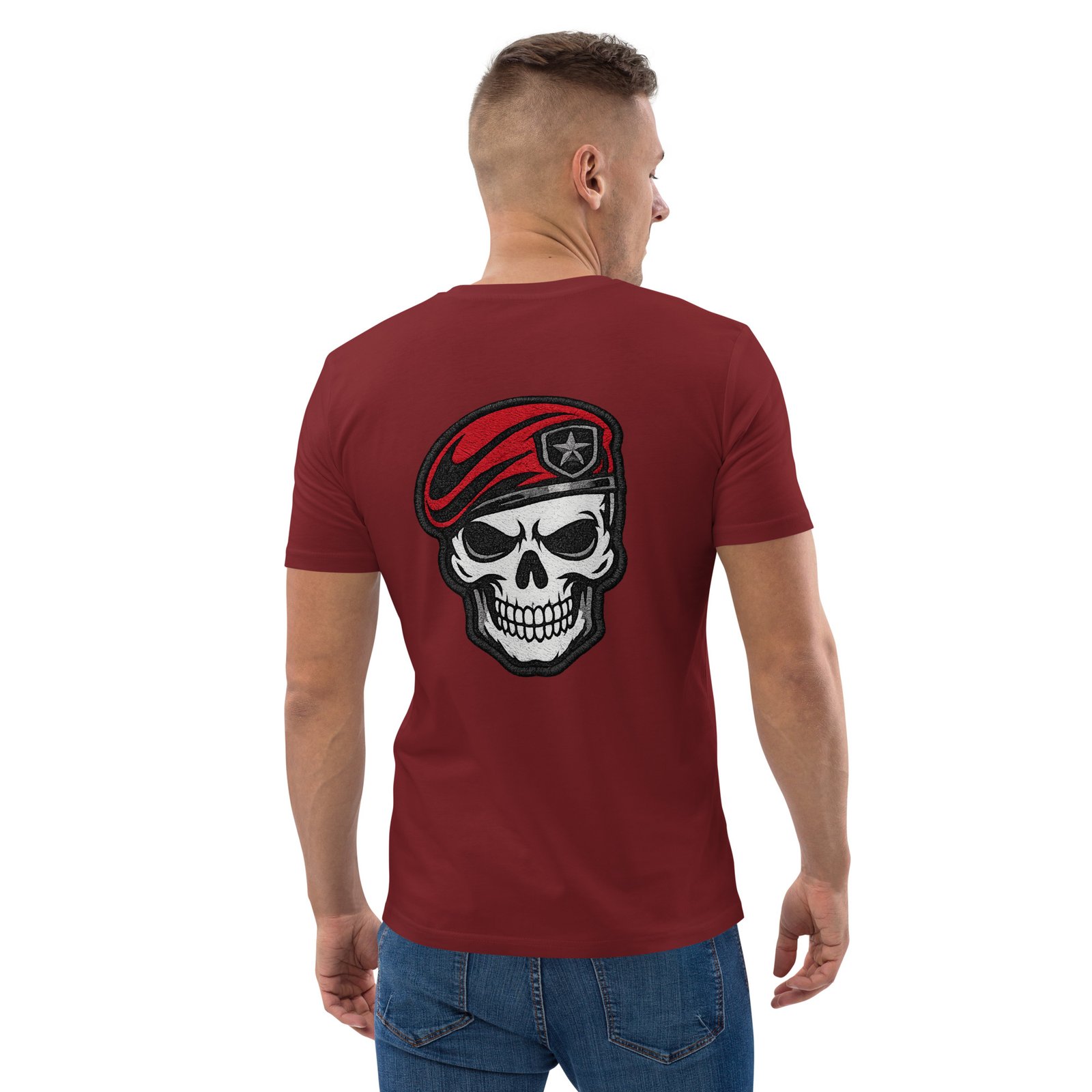 Koszulka militarna czaszka w czerwonym berecie – koszulka wojskowa streetwear| Zarn.pl Koszulka militarna czaszka w czerwonym berecie – koszulka wojskowa streetwear - obrazek 19