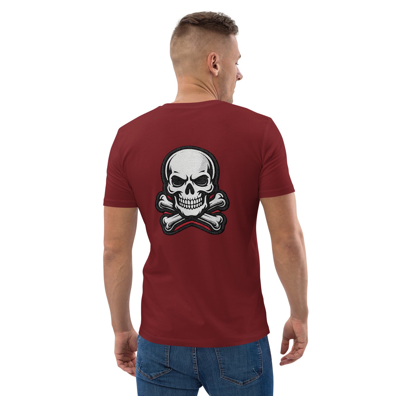 Męska koszulka „Czaszka i Skrzyżowane Kości” – koszulka męska z mrocznym nadrukiem skull| Zarn.pl Męska koszulka „Czaszka i Skrzyżowane Kości” – koszulka męska z mrocznym nadrukiem skull - obrazek 19