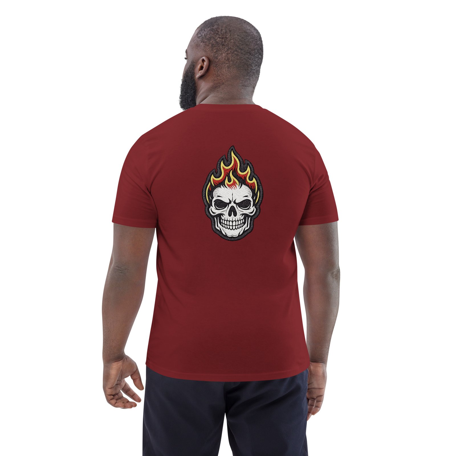 Męska koszulka „Flaming Skull” – koszulka męska z płonącą czaszką| Zarn.pl Męska koszulka „Flaming Skull” – koszulka męska z płonącą czaszką - obrazek 13