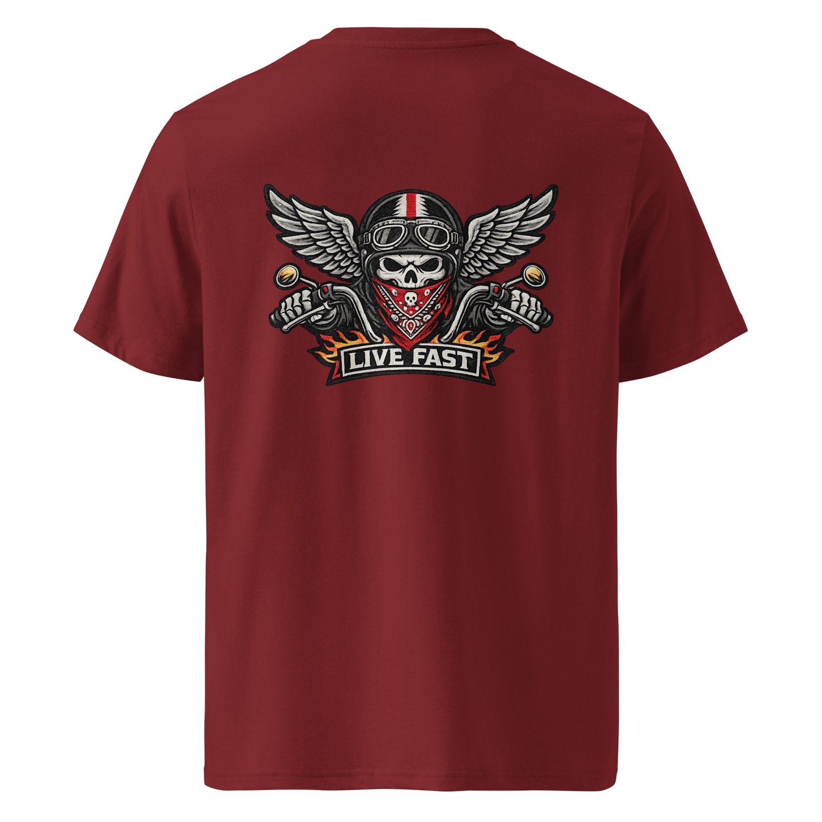 Koszulka biker Live Fast z czaszką i skrzydłami| Zarn.pl Koszulka biker Live Fast z czaszką i skrzydłami - obrazek 4
