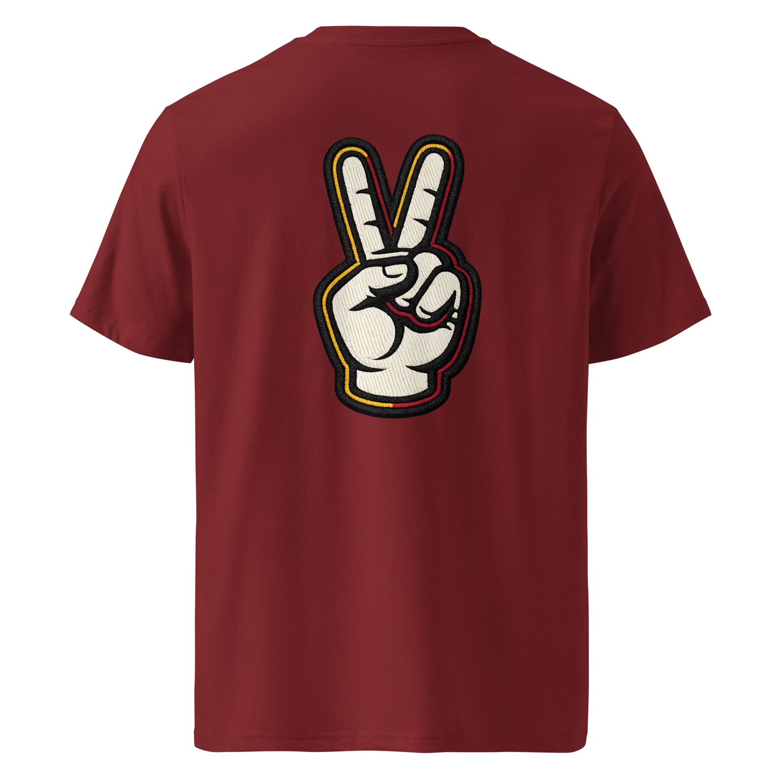 Koszulka męska „Peace Hand Retro” – koszulka z dłonią pokazującą znak pokoju| Zarn.pl Koszulka męska „Peace Hand Retro” – koszulka z dłonią pokazującą znak pokoju - obrazek 4