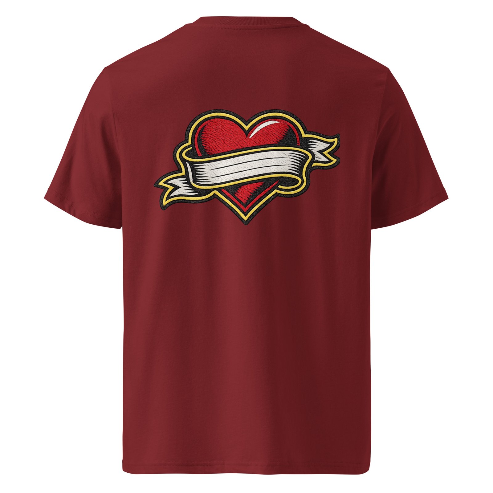 Koszulka męska „Tattoo Heart Ribbon” – koszulka z sercem i ozdobną wstęgą| Zarn.pl Koszulka męska „Tattoo Heart Ribbon” – koszulka z sercem i ozdobną wstęgą - obrazek 4