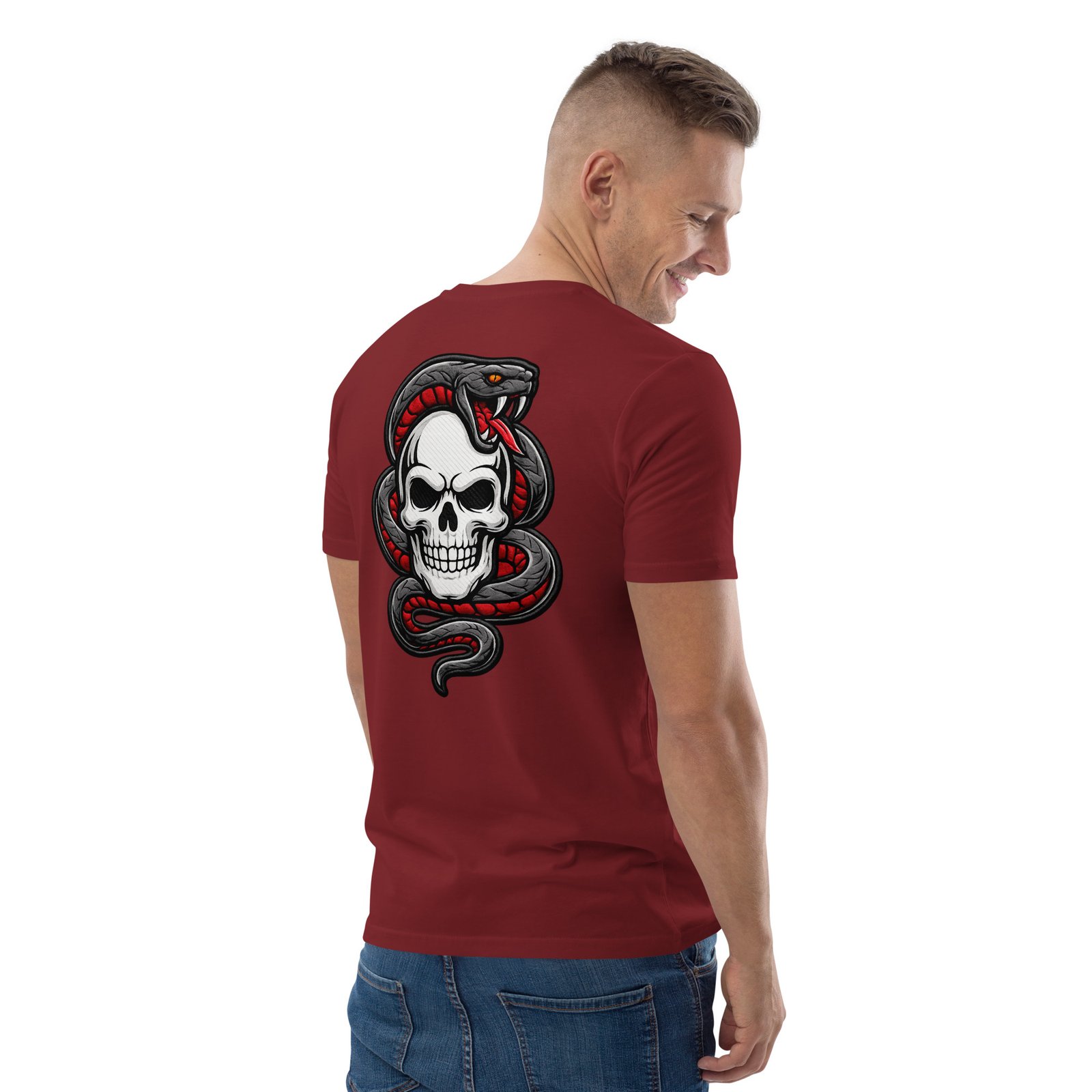 Męska koszulka „Snake Skull” – koszulka męska z czaszką i wężem| Zarn.pl Męska koszulka „Snake Skull” – koszulka męska z czaszką i wężem - obrazek 28