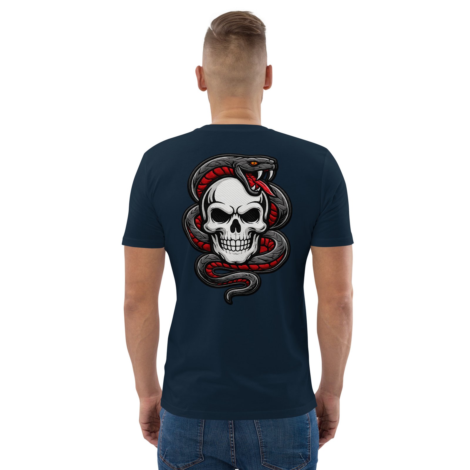 Męska koszulka „Snake Skull” – koszulka męska z czaszką i wężem| Zarn.pl Męska koszulka „Snake Skull” – koszulka męska z czaszką i wężem - obrazek 22