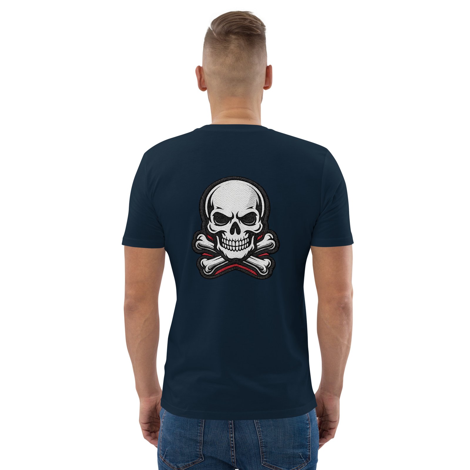 Męska koszulka „Czaszka i Skrzyżowane Kości” – koszulka męska z mrocznym nadrukiem skull| Zarn.pl Męska koszulka „Czaszka i Skrzyżowane Kości” – koszulka męska z mrocznym nadrukiem skull - obrazek 22
