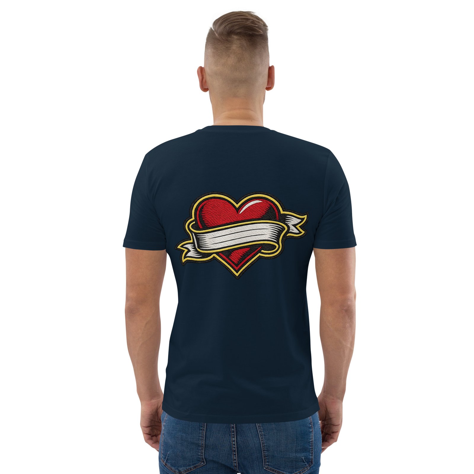 Koszulka męska „Tattoo Heart Ribbon” – koszulka z sercem i ozdobną wstęgą| Zarn.pl Koszulka męska „Tattoo Heart Ribbon” – koszulka z sercem i ozdobną wstęgą - obrazek 22