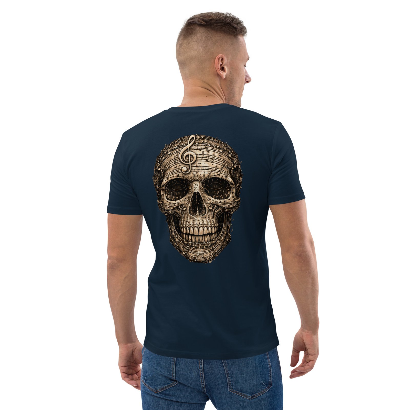 Koszulka muzyczna „Skull Symphony” – koszulka z czaszką i nutami muzycznymi| Zarn.pl Koszulka muzyczna „Skull Symphony” – koszulka z czaszką i nutami muzycznymi - obrazek 18