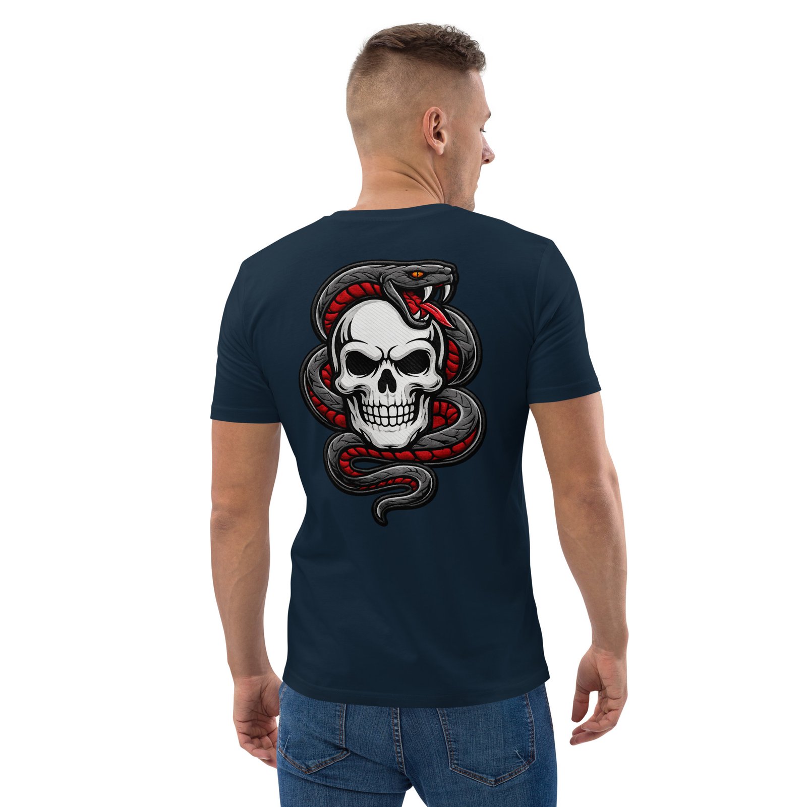 Męska koszulka „Snake Skull” – koszulka męska z czaszką i wężem| Zarn.pl Męska koszulka „Snake Skull” – koszulka męska z czaszką i wężem - obrazek 18
