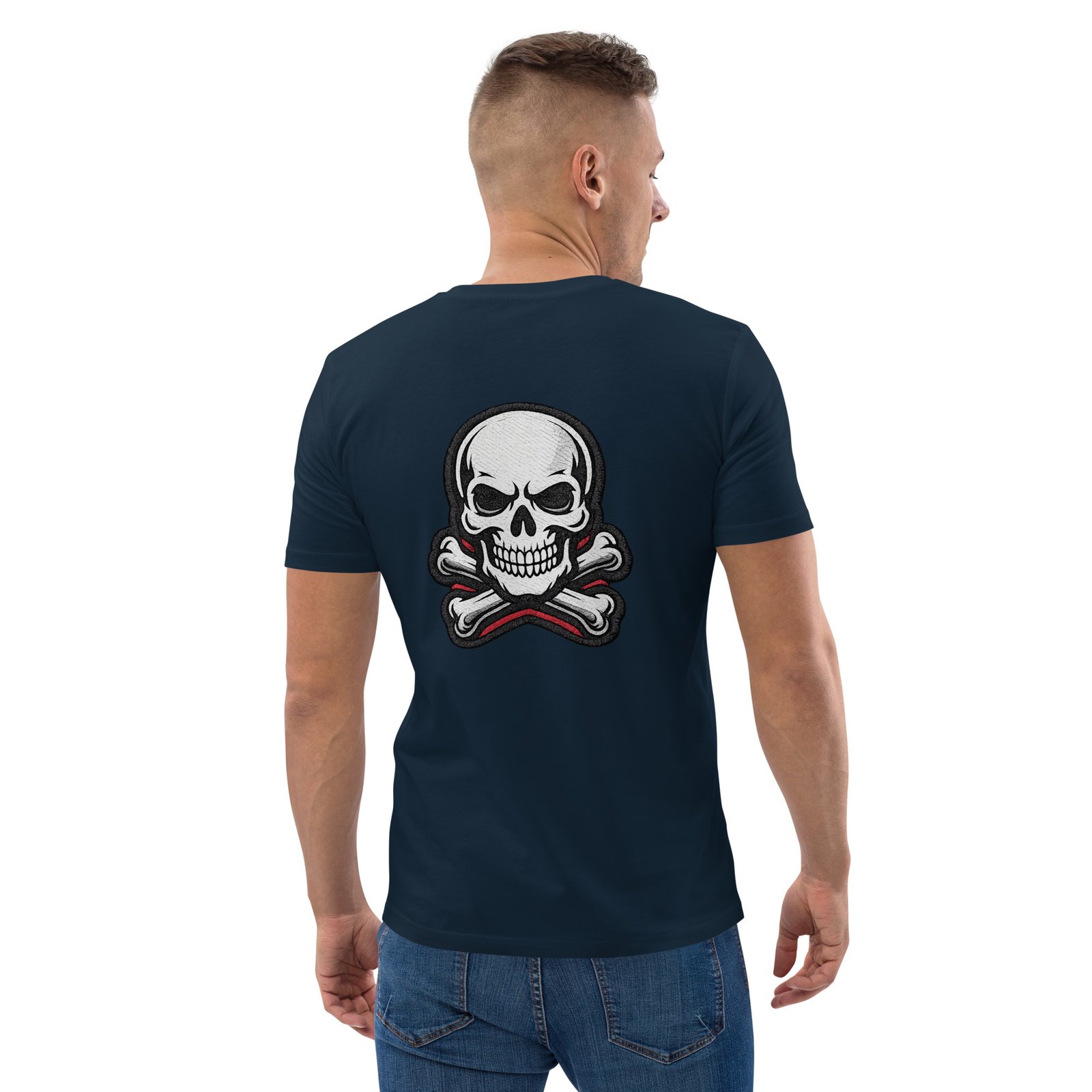 Męska koszulka „Czaszka i Skrzyżowane Kości” – koszulka męska z mrocznym nadrukiem skull| Zarn.pl Męska koszulka „Czaszka i Skrzyżowane Kości” – koszulka męska z mrocznym nadrukiem skull - obrazek 18