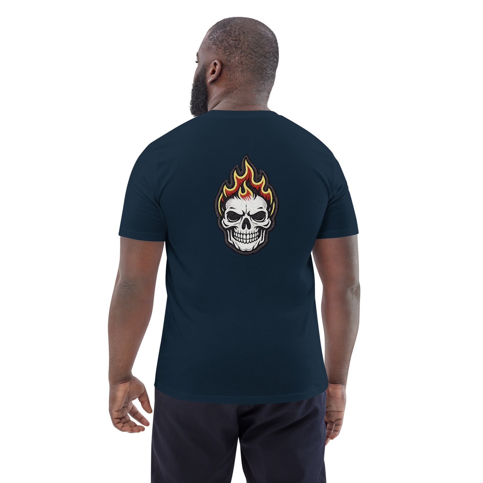 Męska koszulka „Flaming Skull” – koszulka męska z płonącą czaszką| Zarn.pl Męska koszulka „Flaming Skull” – koszulka męska z płonącą czaszką - obrazek 12