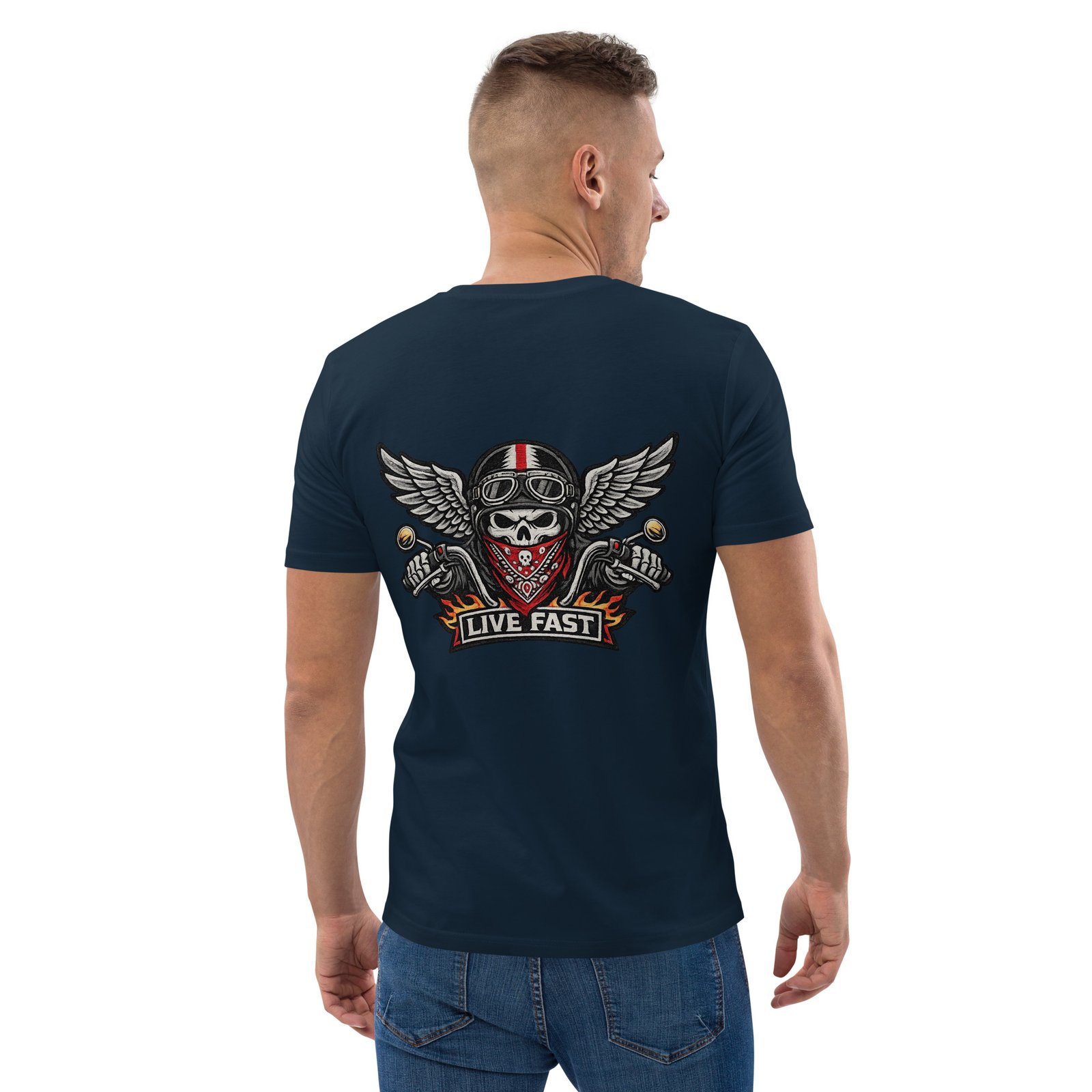 Koszulka biker Live Fast z czaszką i skrzydłami| Zarn.pl Koszulka biker Live Fast z czaszką i skrzydłami - obrazek 18