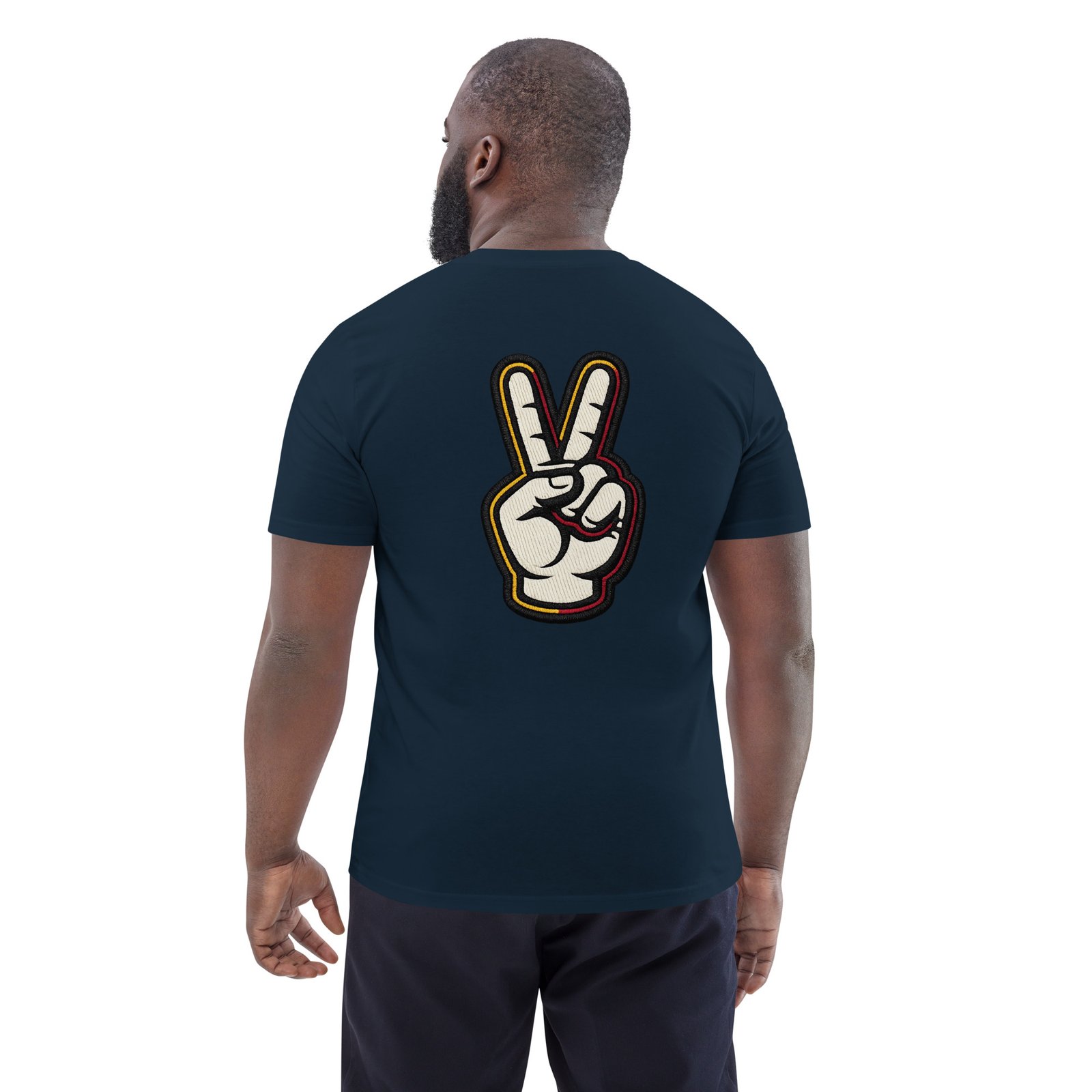 Koszulka męska „Peace Hand Retro” – koszulka z dłonią pokazującą znak pokoju| Zarn.pl Koszulka męska „Peace Hand Retro” – koszulka z dłonią pokazującą znak pokoju - obrazek 13