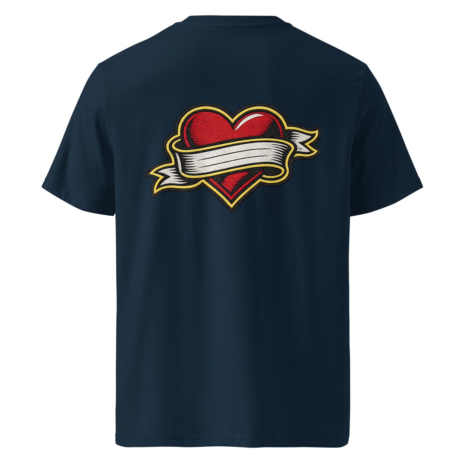 Koszulka męska „Tattoo Heart Ribbon” – koszulka z sercem i ozdobną wstęgą| Zarn.pl Koszulka męska „Tattoo Heart Ribbon” – koszulka z sercem i ozdobną wstęgą - obrazek 3
