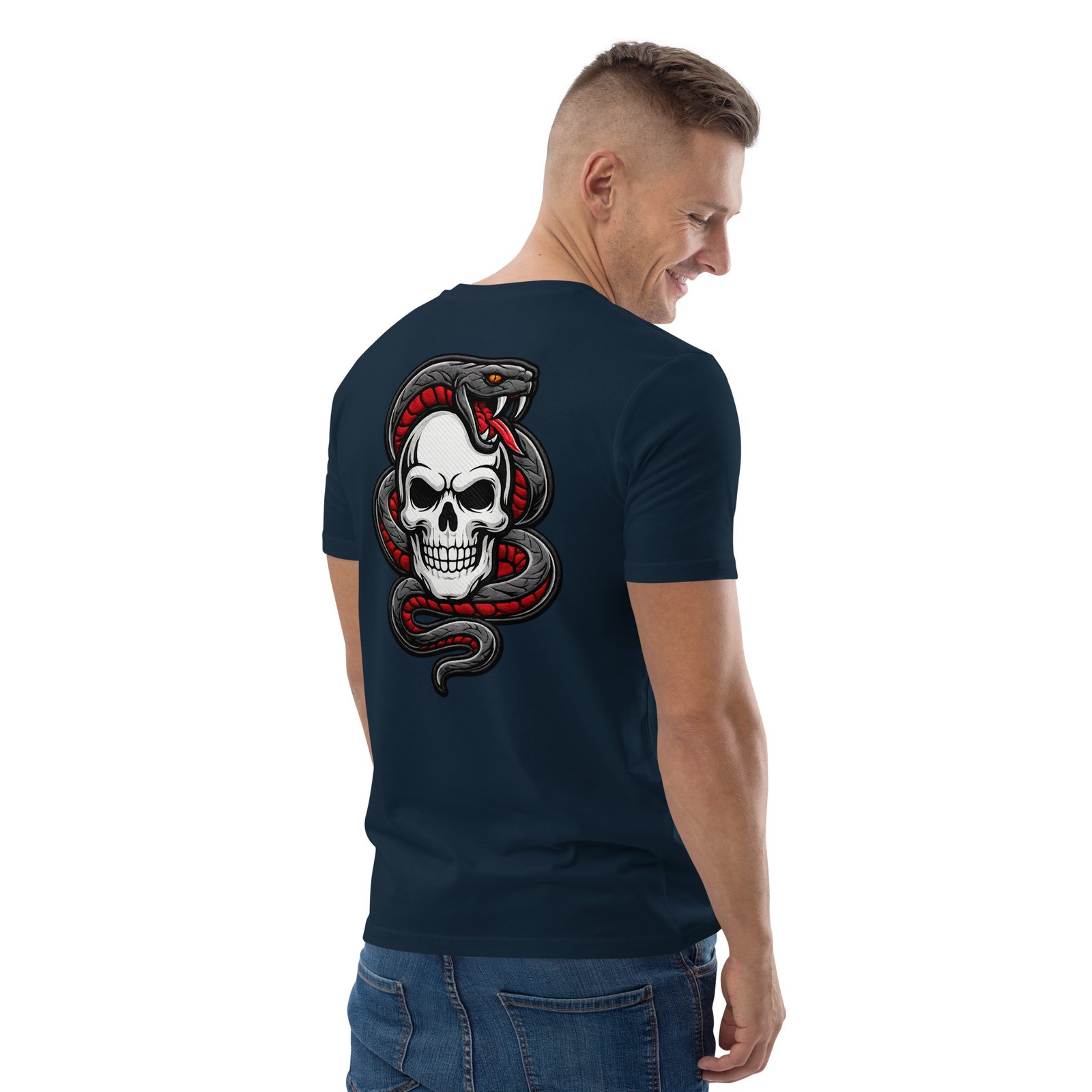 Męska koszulka „Snake Skull” – koszulka męska z czaszką i wężem| Zarn.pl Męska koszulka „Snake Skull” – koszulka męska z czaszką i wężem - obrazek 27