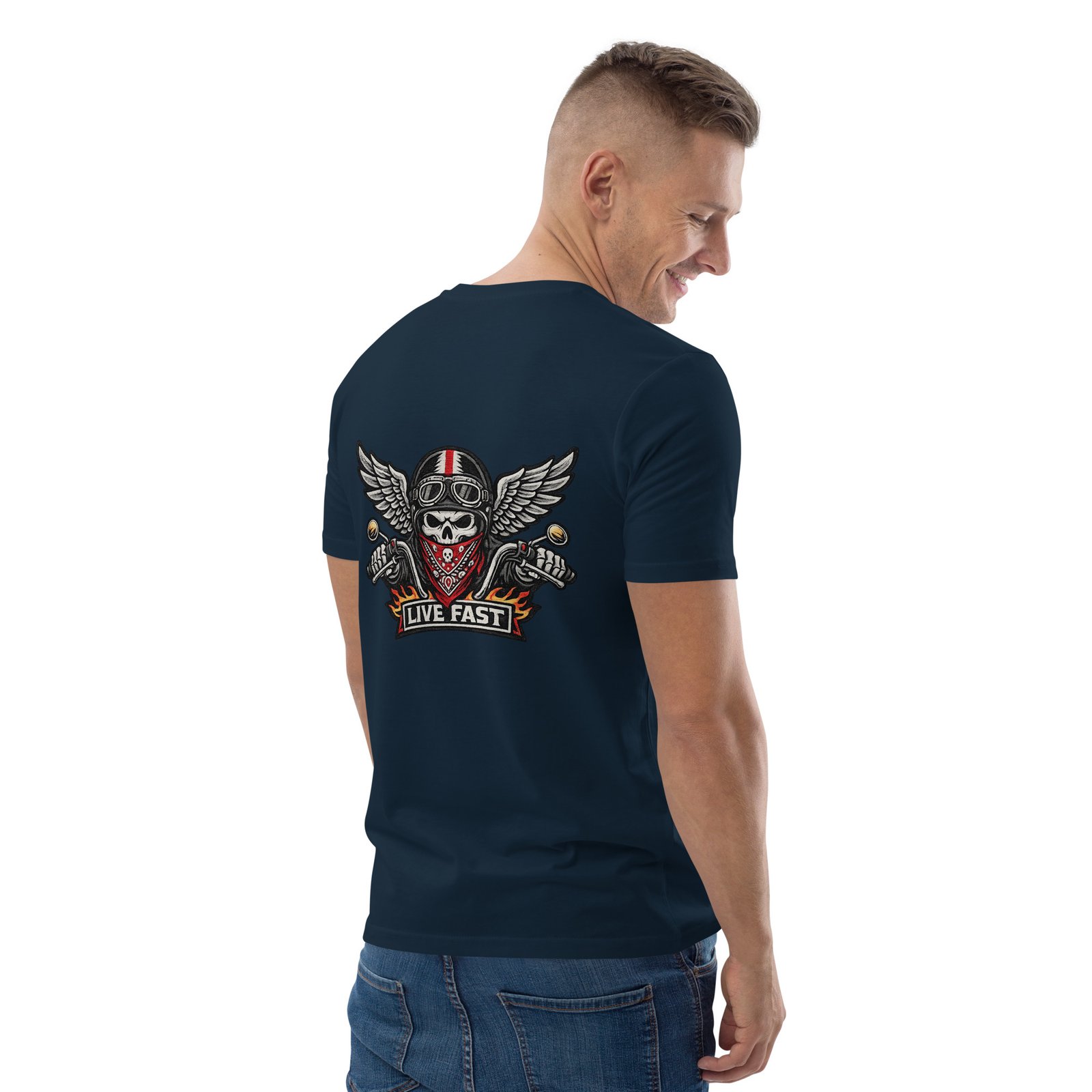 Koszulka biker Live Fast z czaszką i skrzydłami| Zarn.pl Koszulka biker Live Fast z czaszką i skrzydłami - obrazek 27
