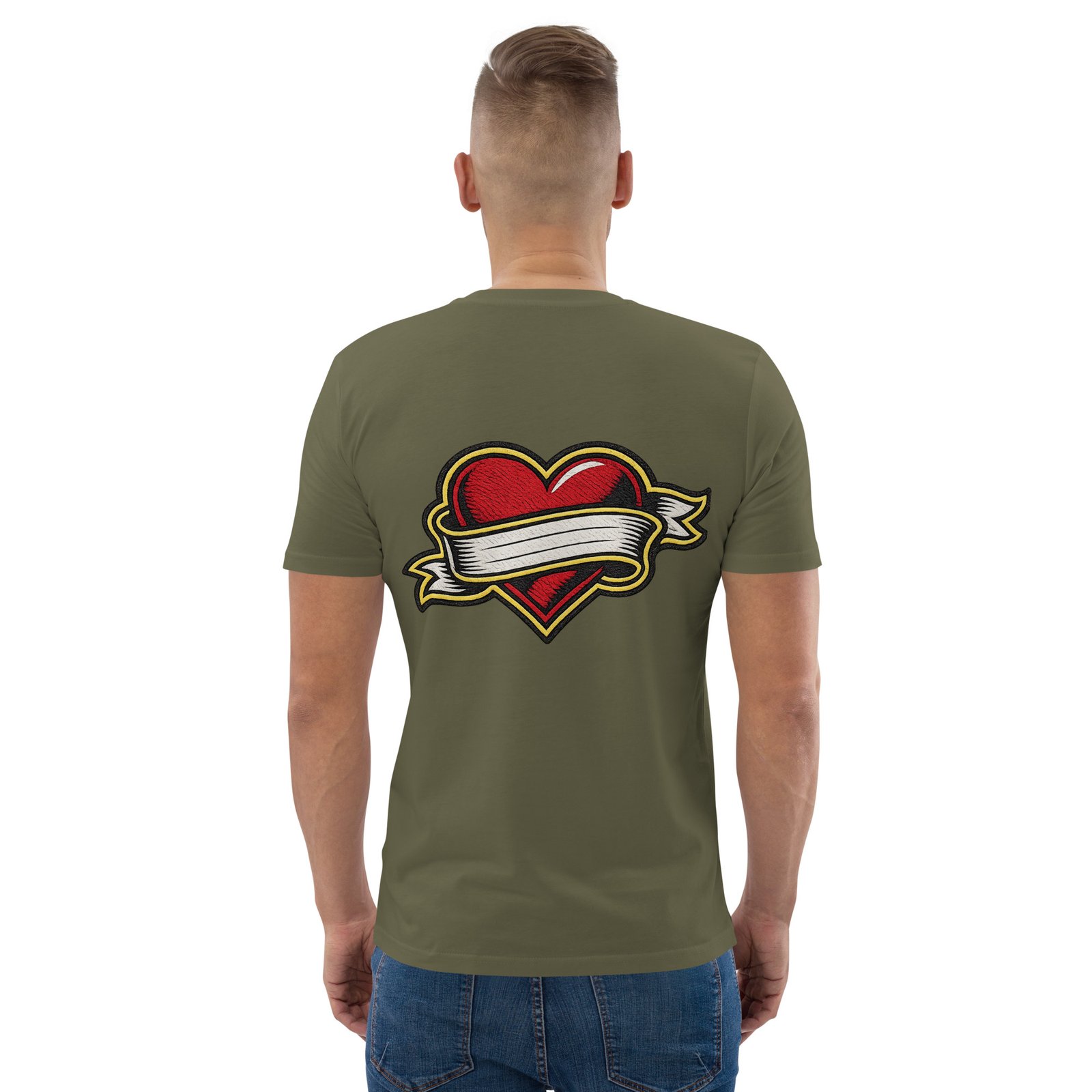 Koszulka męska „Tattoo Heart Ribbon” – koszulka z sercem i ozdobną wstęgą| Zarn.pl Koszulka męska „Tattoo Heart Ribbon” – koszulka z sercem i ozdobną wstęgą - obrazek 24