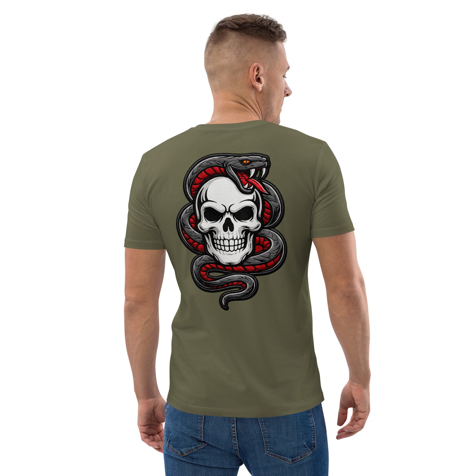 Męska koszulka „Snake Skull” – koszulka męska z czaszką i wężem| Zarn.pl Męska koszulka „Snake Skull” – koszulka męska z czaszką i wężem - obrazek 20