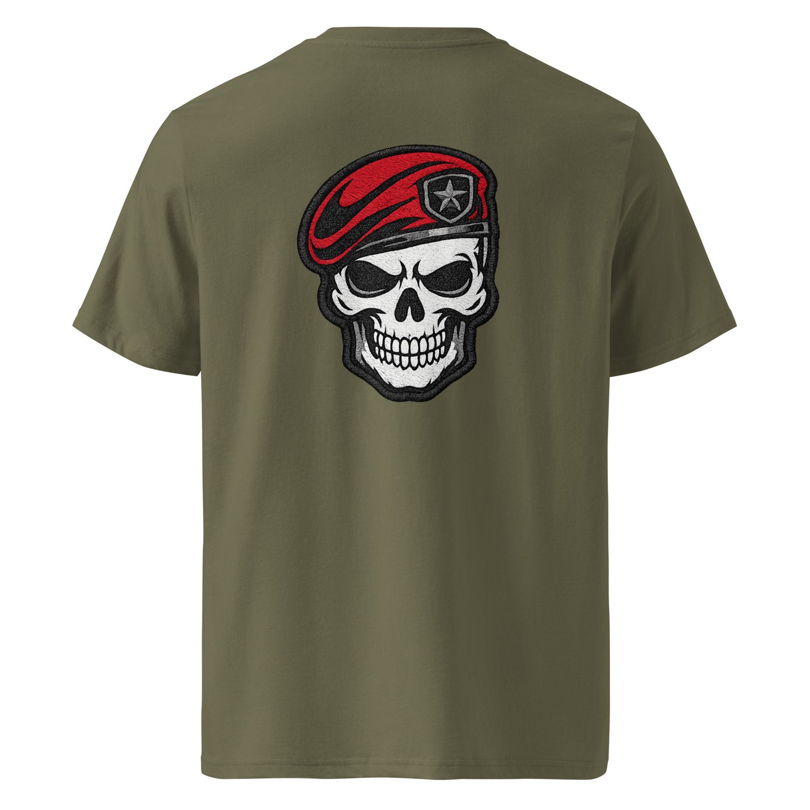 Koszulka militarna czaszka w czerwonym berecie – koszulka wojskowa streetwear| Zarn.pl Koszulka militarna czaszka w czerwonym berecie – koszulka wojskowa streetwear - obrazek 5