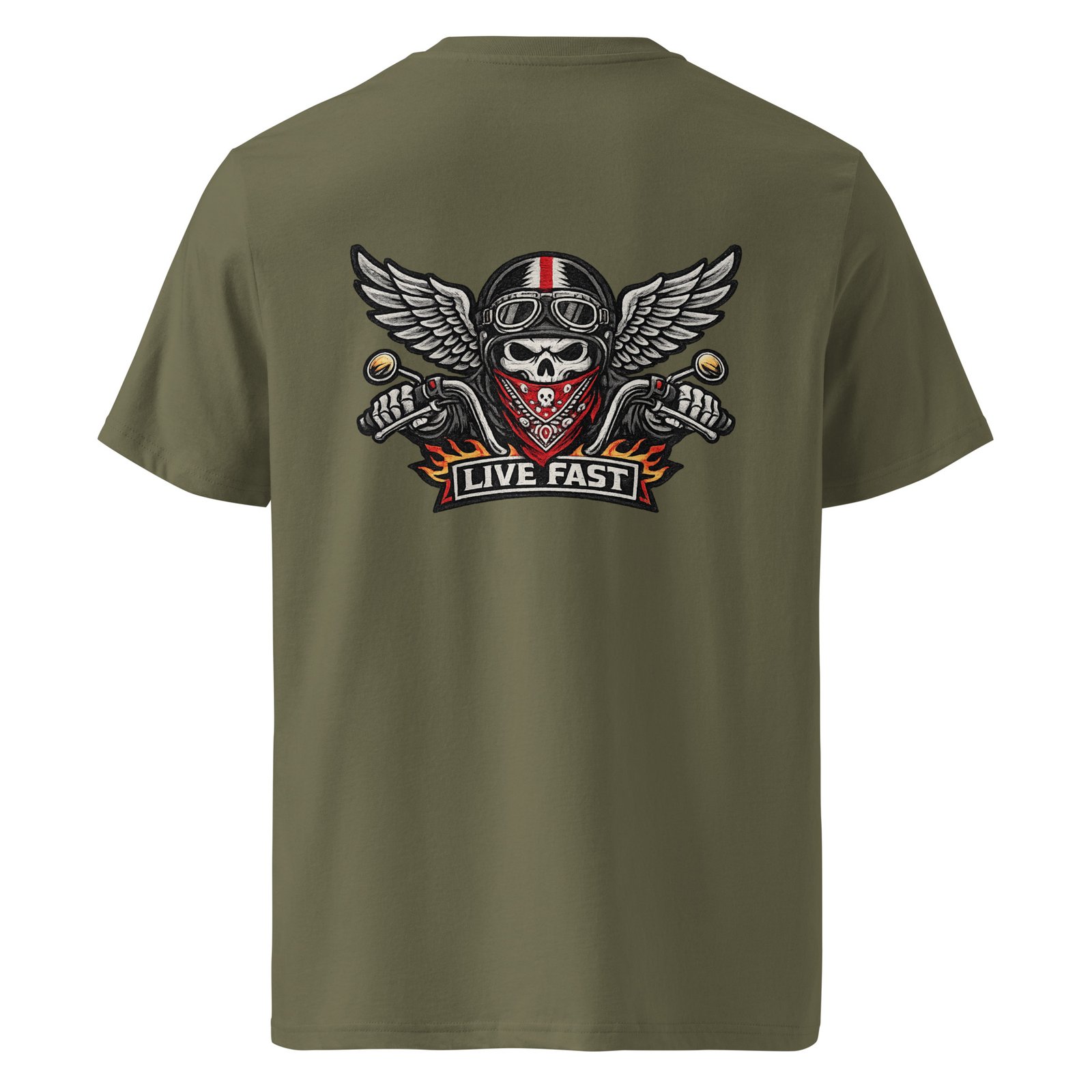 Koszulka biker Live Fast z czaszką i skrzydłami| Zarn.pl Koszulka biker Live Fast z czaszką i skrzydłami - obrazek 5