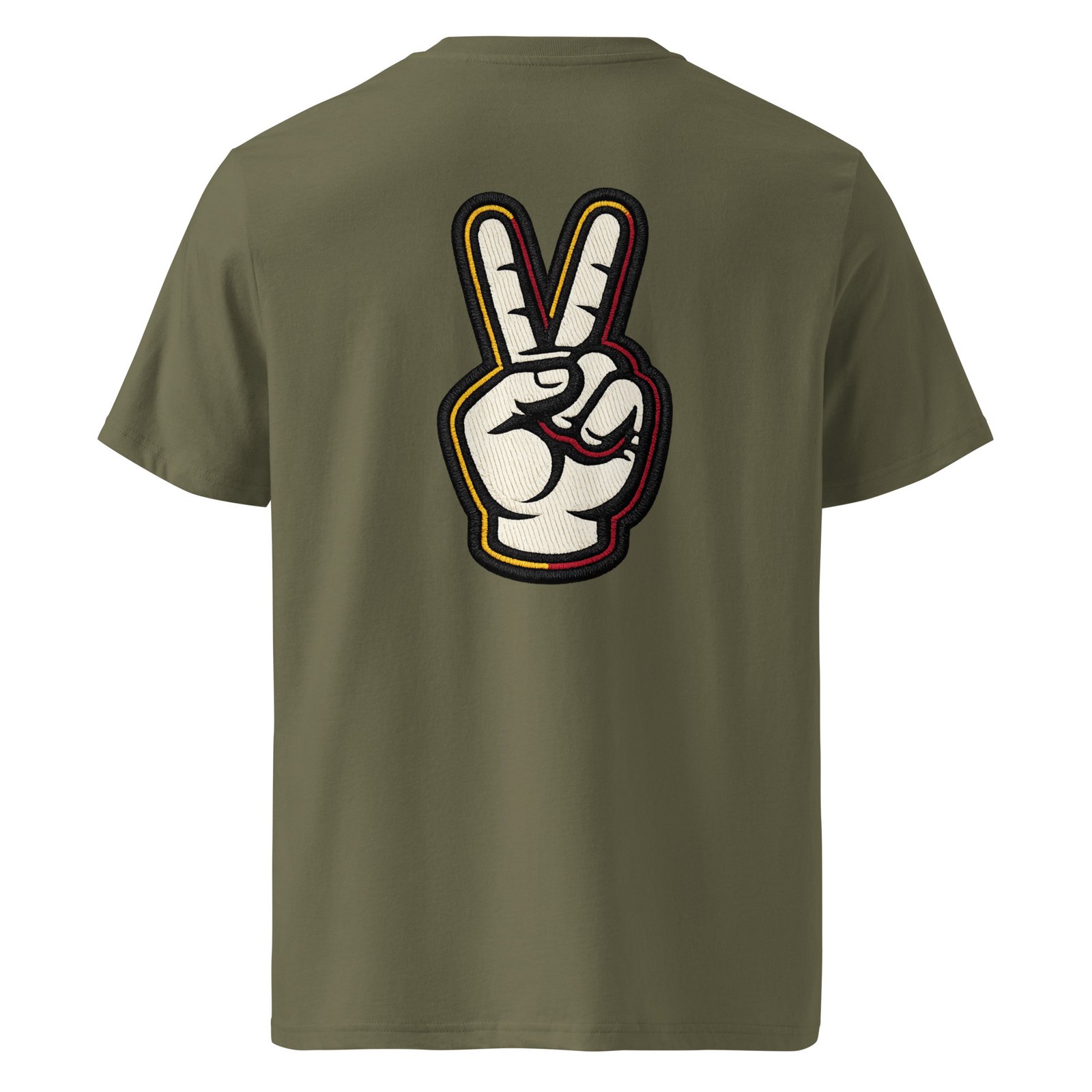 Koszulka męska „Peace Hand Retro” – koszulka z dłonią pokazującą znak pokoju| Zarn.pl Koszulka męska „Peace Hand Retro” – koszulka z dłonią pokazującą znak pokoju - obrazek 5