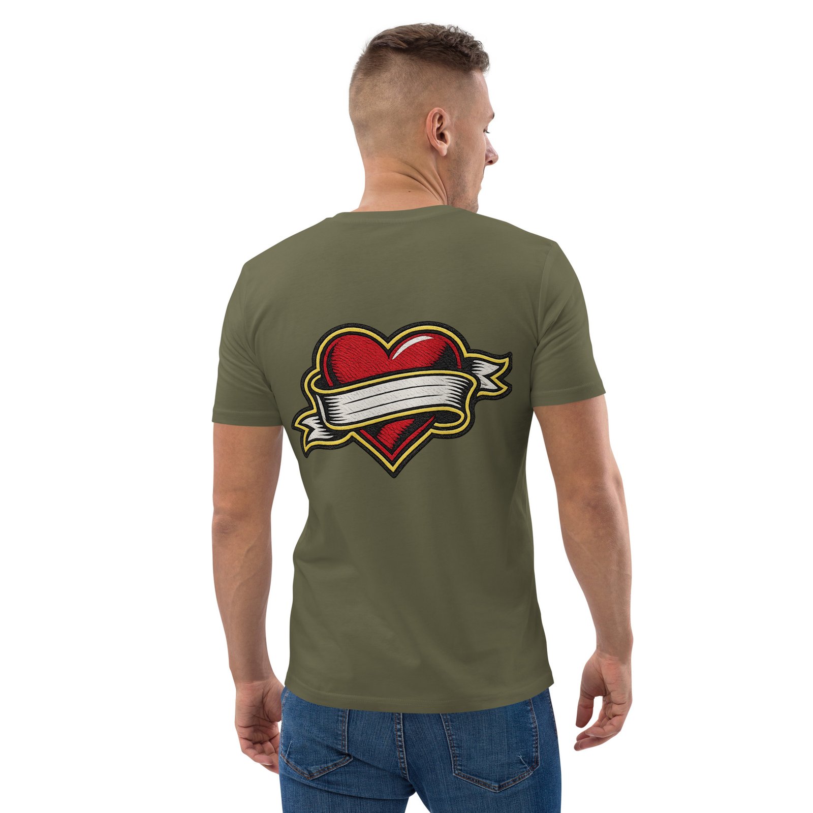 Koszulka męska „Tattoo Heart Ribbon” – koszulka z sercem i ozdobną wstęgą| Zarn.pl Koszulka męska „Tattoo Heart Ribbon” – koszulka z sercem i ozdobną wstęgą - obrazek 20