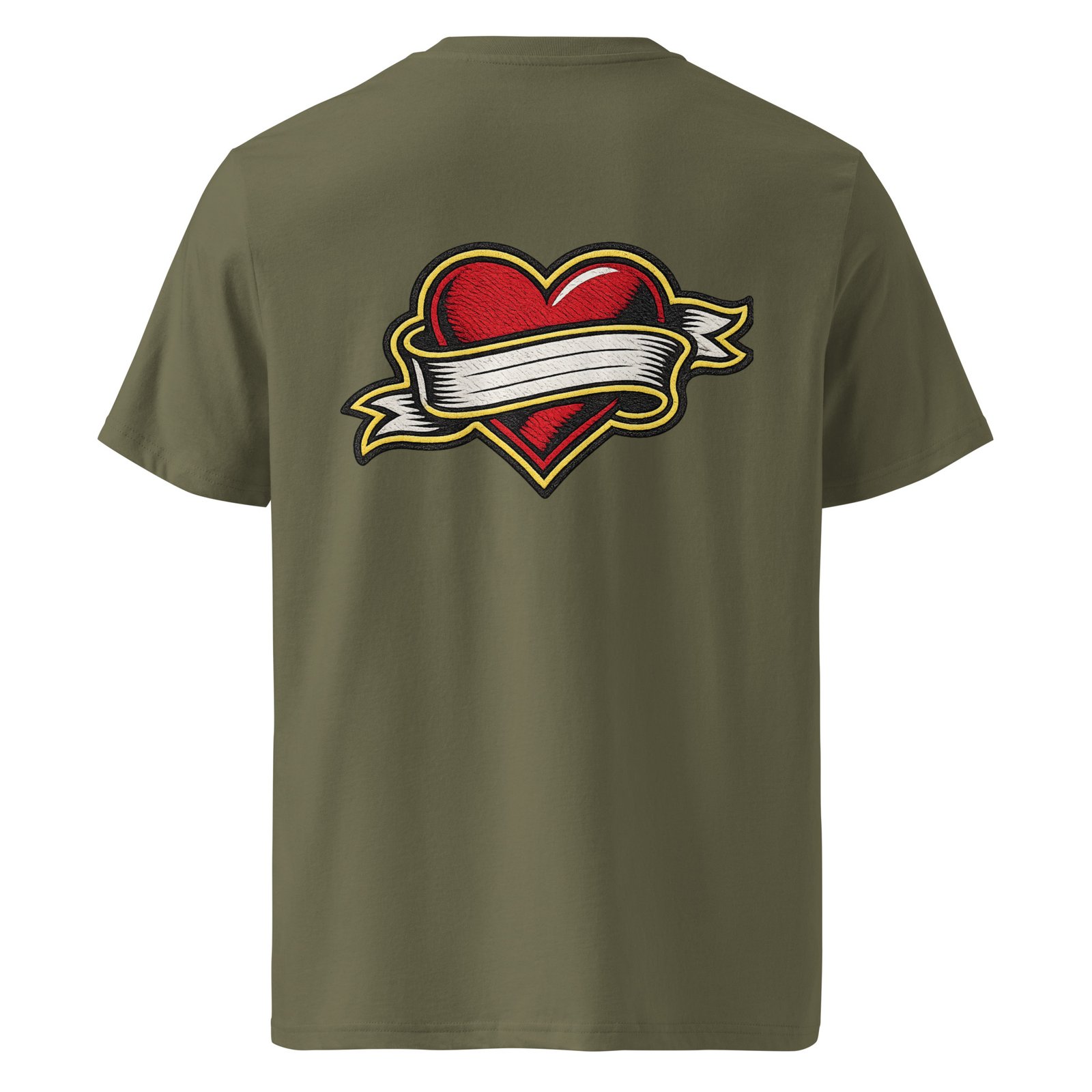Koszulka męska „Tattoo Heart Ribbon” – koszulka z sercem i ozdobną wstęgą| Zarn.pl Koszulka męska „Tattoo Heart Ribbon” – koszulka z sercem i ozdobną wstęgą - obrazek 5