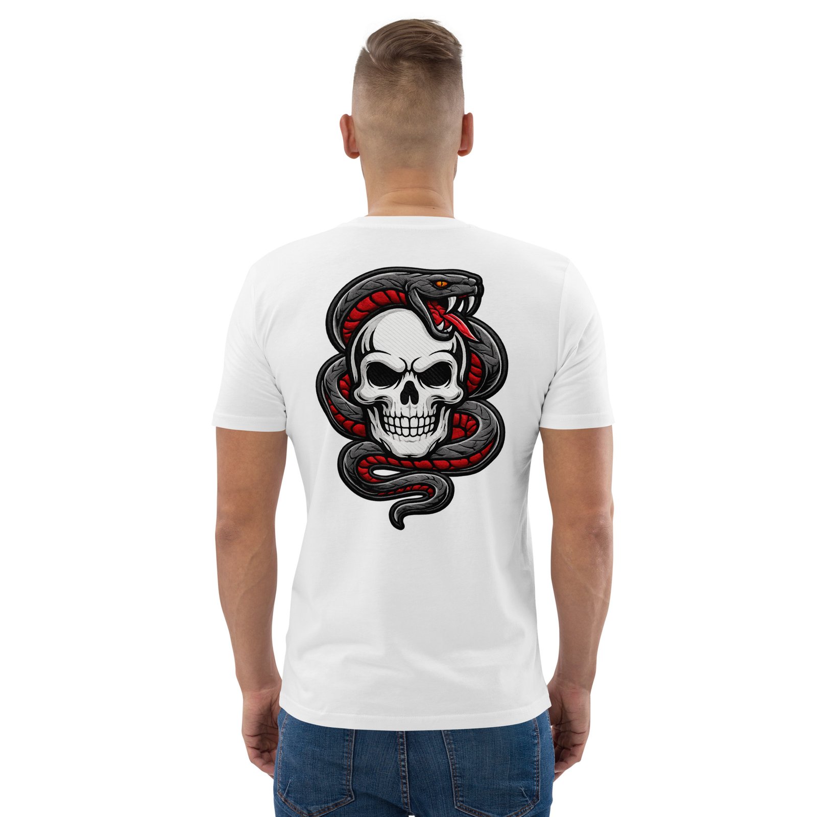Męska koszulka „Snake Skull” – koszulka męska z czaszką i wężem| Zarn.pl Męska koszulka „Snake Skull” – koszulka męska z czaszką i wężem - obrazek 25