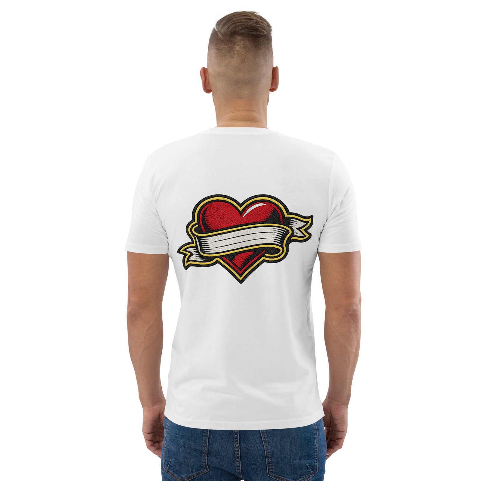 Koszulka męska „Tattoo Heart Ribbon” – koszulka z sercem i ozdobną wstęgą| Zarn.pl Koszulka męska „Tattoo Heart Ribbon” – koszulka z sercem i ozdobną wstęgą - obrazek 25